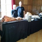 Jen & Stephen ready to serve at Ford Castle
